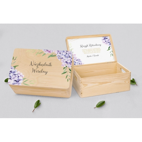 Koszyczek ratunkowy weselny naturalny - Flowers & Frame Motyw 1