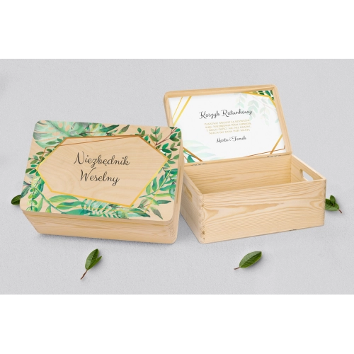 Koszyczek ratunkowy weselny naturalny - Flowers & Frame Motyw 2