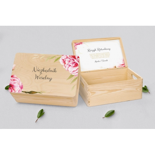 Koszyczek ratunkowy weselny naturalny - Flowers & Frame Motyw 5