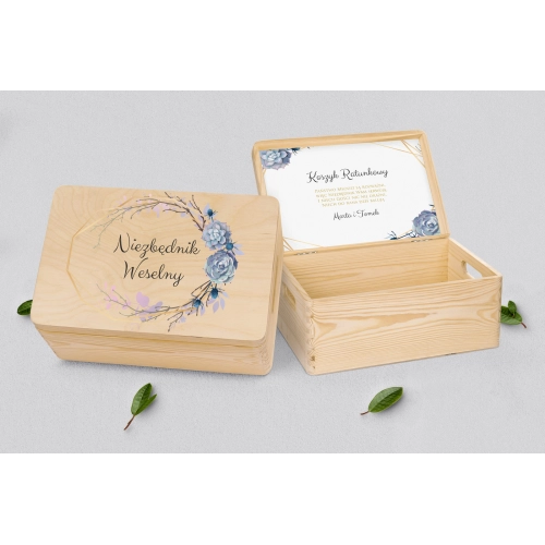 Koszyczek ratunkowy weselny naturalny - Flowers & Frame Motyw 6