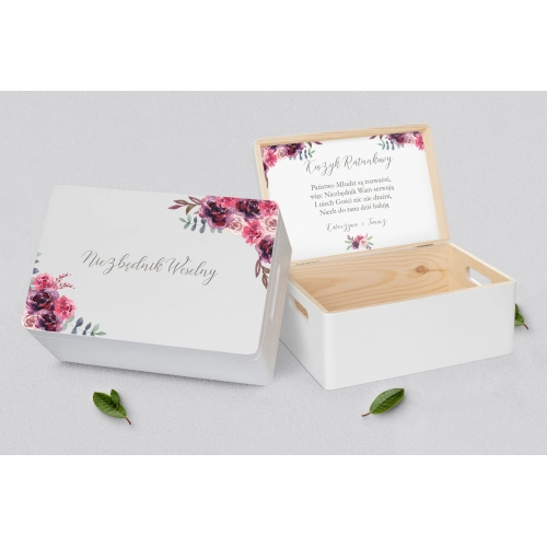 Koszyczek ratunkowy weselny biały - PasteLove Motyw 1