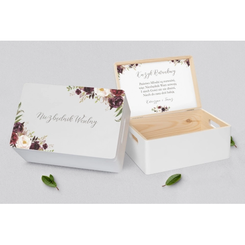 Koszyczek ratunkowy weselny biały - PasteLove Motyw 3