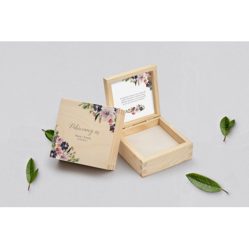 Pudełko na obrączki naturalne - PasteLove Motyw 4