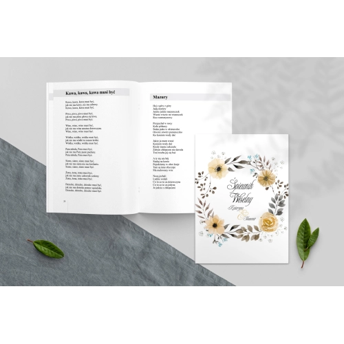 Śpiewnik Weselny - Akwarelowe Wianki Motyw 4