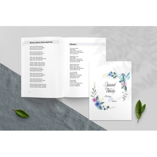 Śpiewnik Weselny - Akwarelowe Wianki Motyw 8