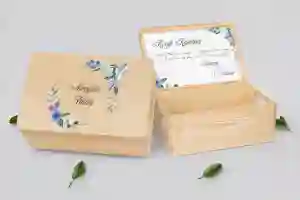 Koszyczek ratunkowy weselny naturalny - Akwarelowe Wianki Motyw 8