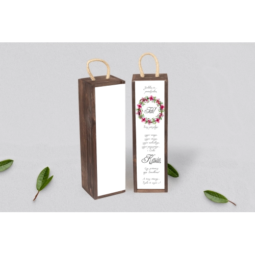 Prośba o&nbsp;Świadkowanie - SNW Akryl brązowa Akwarelowe Wianki Motyw 2