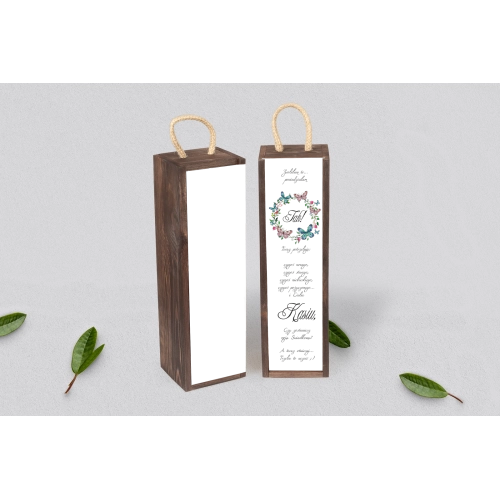 Prośba o&nbsp;Świadkowanie - SNW Akryl brązowa Akwarelowe Wianki Motyw 3