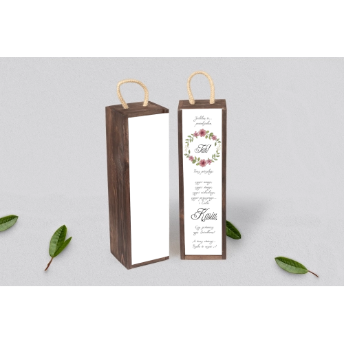 Prośba o&nbsp;Świadkowanie - SNW Akryl brązowa Akwarelowe Wianki Motyw 6