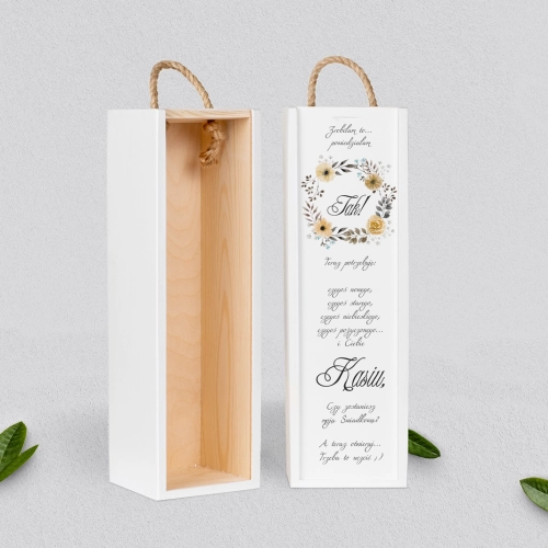 Prośba o Świadkowanie - SNW biała Akwarelowe Wianki Motyw 4