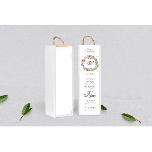 Prośba o&nbsp;Świadkowanie - SNW Akryl biała Akwarelowe Wianki Motyw 5