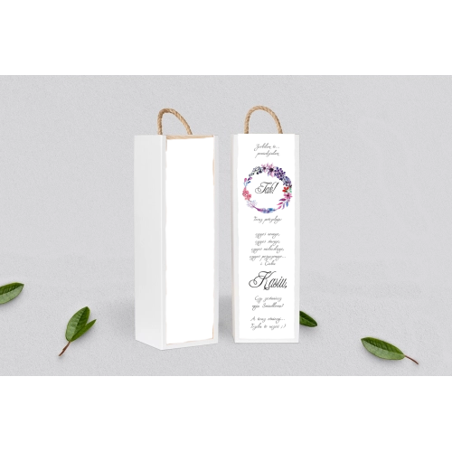 Prośba o&nbsp;Świadkowanie - SNW Akryl biała Akwarelowe Wianki Motyw 7