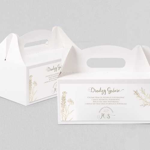 Pudełko na ciasto weselne Fiori - Motyw 1