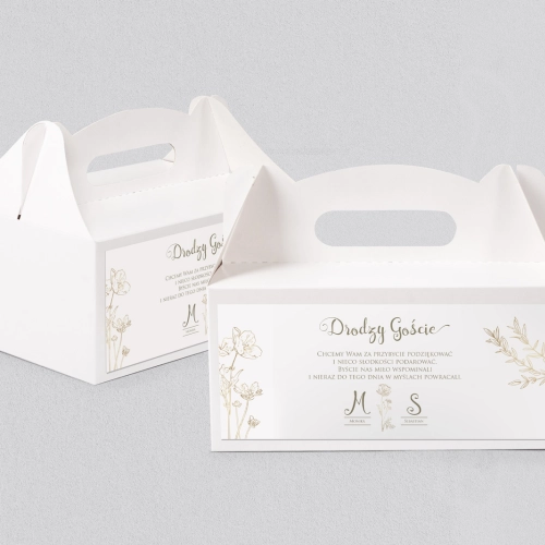 Pudełko na ciasto weselne Fiori - Motyw 2