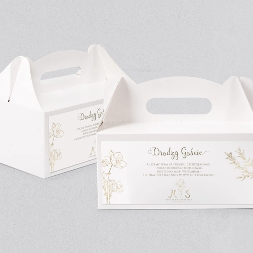 Pudełko na ciasto weselne Fiori - Motyw 3