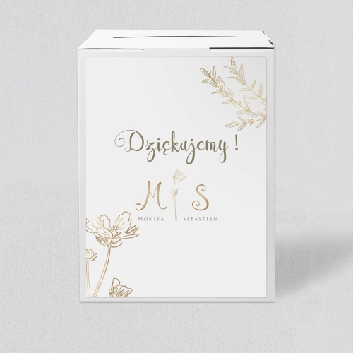 Pudełko na koperty i pieniądze Fiori Motyw 4