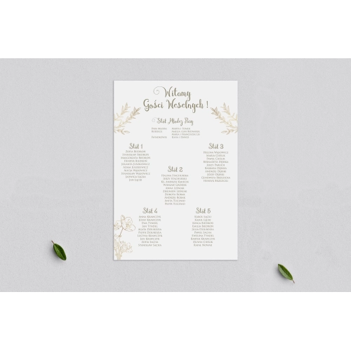 Plan stołów weselnych Fiori - Motyw 3