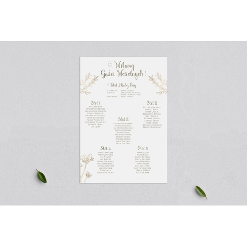 Plan stołów weselnych Fiori - Motyw 4