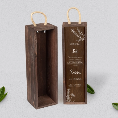 Prośba o Świadkowanie - SNW brązowa Fiori Motyw 1