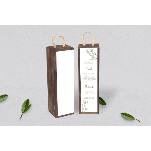 Prośba o&nbsp;Świadkowanie - SNW Akryl brązowa Fiori Motyw 4