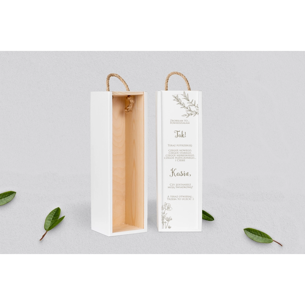 Prośba o&nbsp;Świadkowanie - SNW biała Fiori Motyw 2