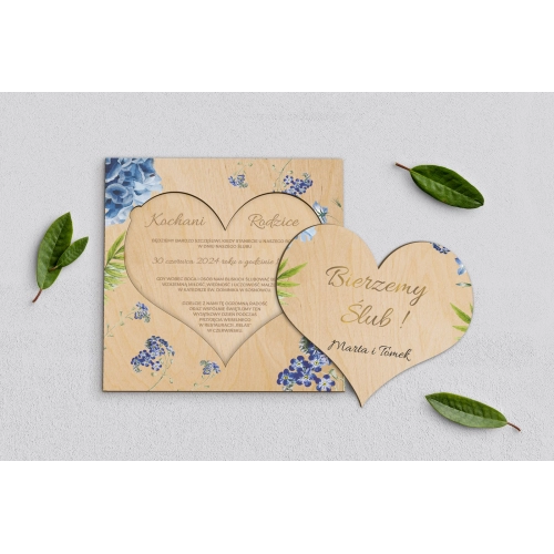 Drewniane Zaproszenie dla Rodziców - Dream Motyw 4