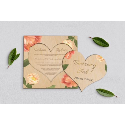 Drewniane Zaproszenie dla Rodziców - Dream Motyw 5