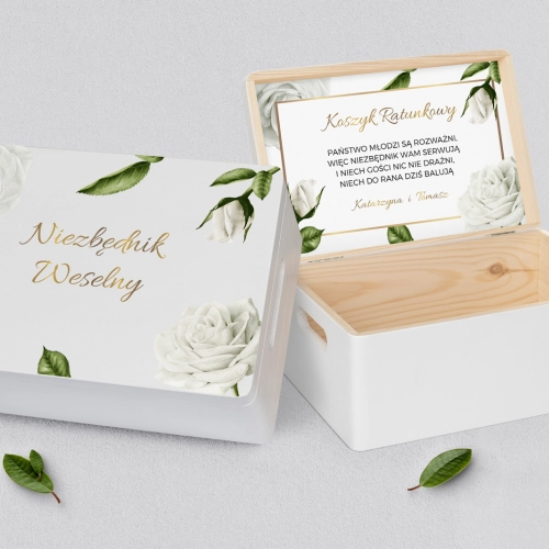 Koszyczek ratunkowy weselny biały - Dream Motyw 1
