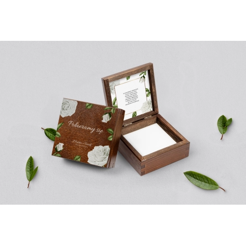 Pudełko na obrączki brązowe - Dream Motyw 1