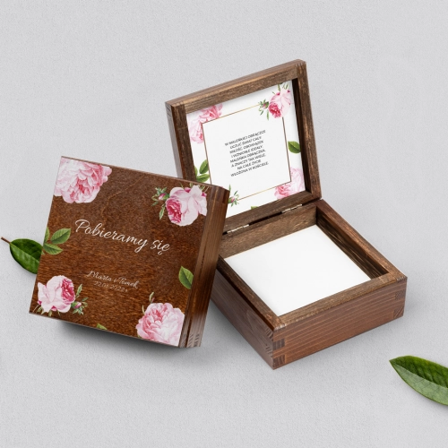 Pudełko na obrączki brązowe - Dream Motyw 2