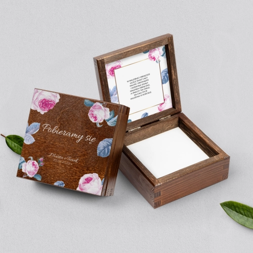 Pudełko na obrączki brązowe - Dream Motyw 3
