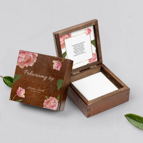 Pudełko na obrączki brązowe - Dream Motyw 6