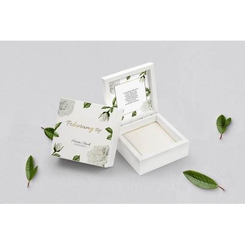 Pudełko na obrączki białe - Dream Motyw 1