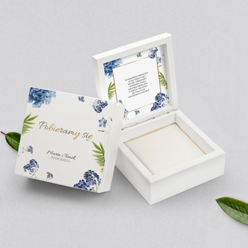 Pudełko na obrączki białe - Dream Motyw 4