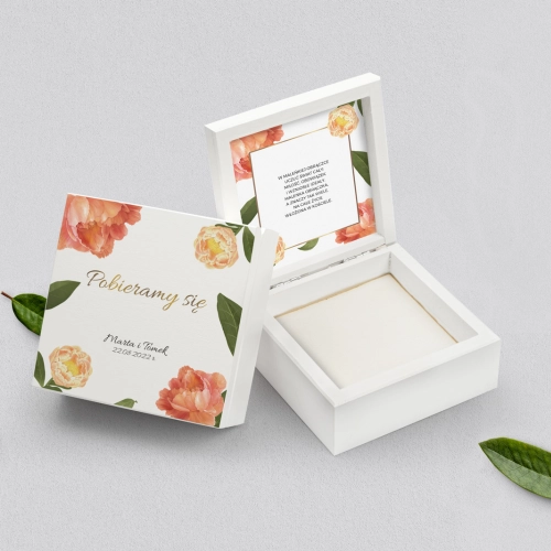 Pudełko na obrączki białe - Dream Motyw 5