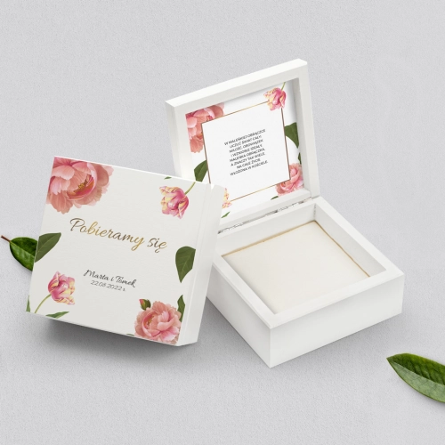 Pudełko na obrączki białe - Dream Motyw 6
