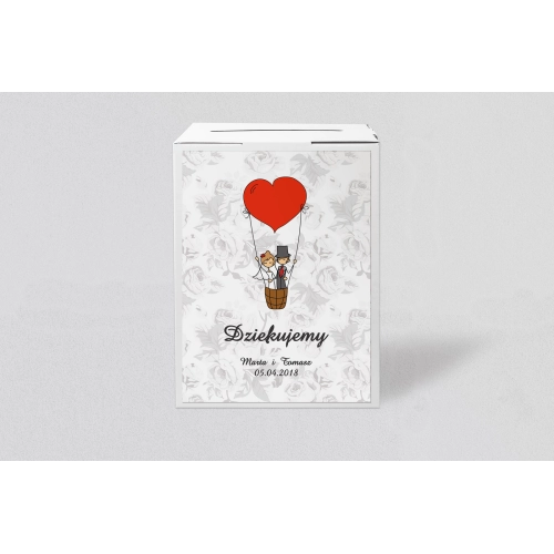Pudełko na koperty i&nbsp;pieniądze Zakochani Motyw 4