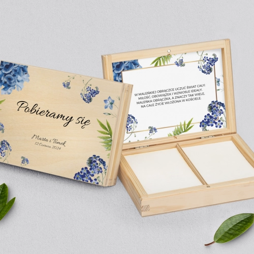 Pudełko na obrączki prostokątne naturalne - Dream Motyw 4