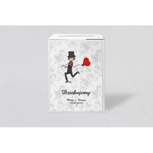 Pudełko na koperty i&nbsp;pieniądze Zakochani Motyw 5