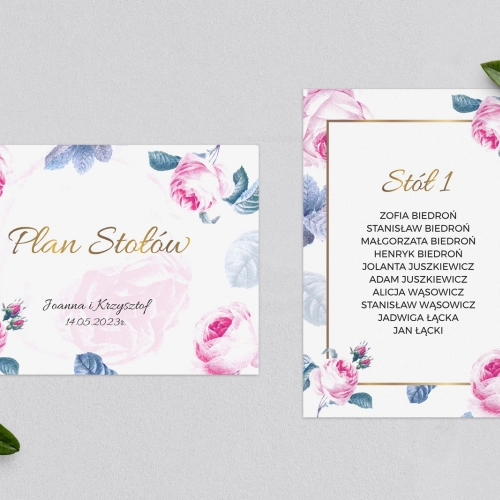 Plan Stołów - Karteczka Dream Motyw 3