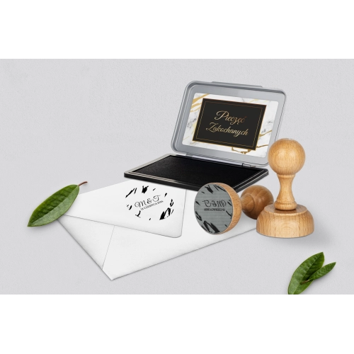 Pieczątka Marmur & Złoto - Motyw 3