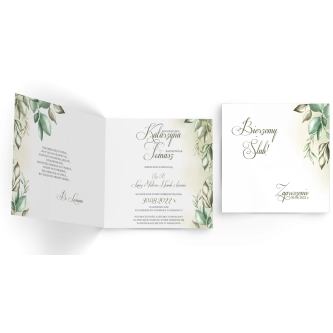 Zaproszenia ślubne About You - Składane Kwadrat Motyw 1