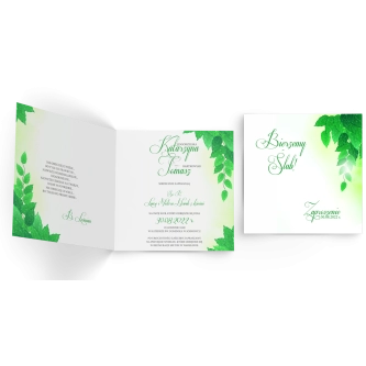 Zaproszenia ślubne About You - Składane Kwadrat Motyw 3