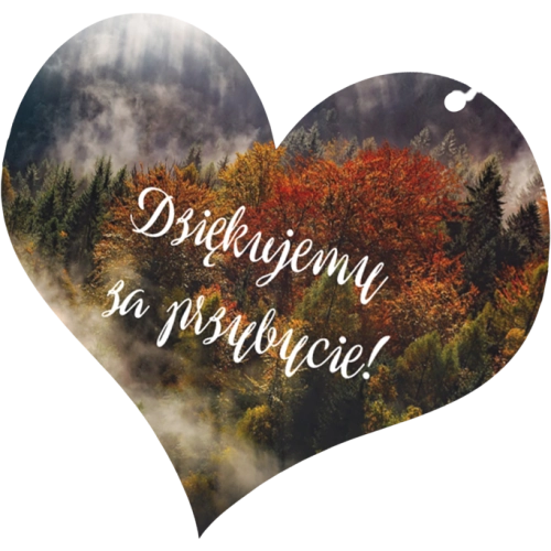 Breloki z&nbsp;Nadrukiem - Serce Forest - Motyw 3