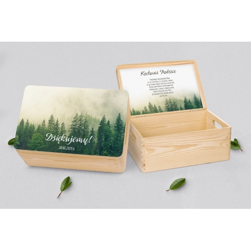 Skrzyneczka dla Rodziców - naturalna Forest - Motyw 1