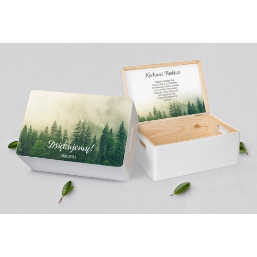 Skrzyneczka dla Rodziców - biała Forest - Motyw 1