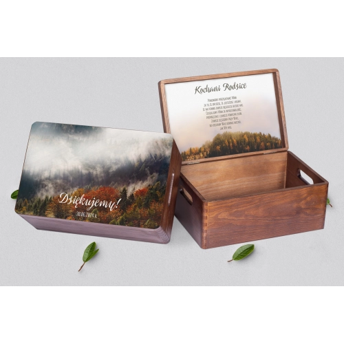 Skrzyneczka dla Rodziców - brązowa Forest - Motyw 3