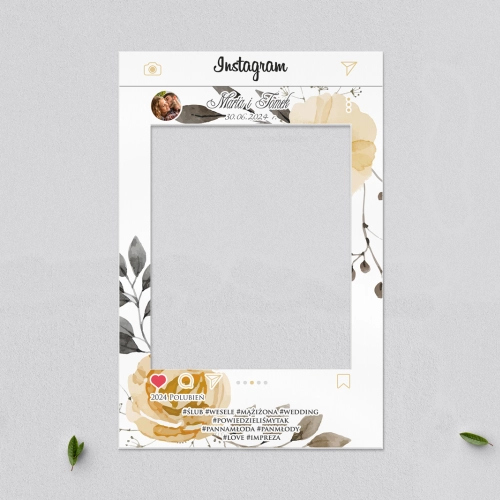 Ramka do zdjęć - Instagram Akwarelowe Wianki Motyw 4
