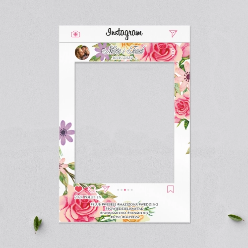 Ramka do zdjęć - Instagram Akwarelowe Wianki Motyw 5