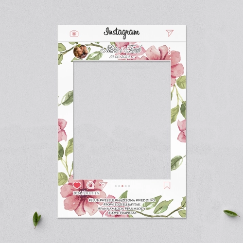 Ramka do zdjęć - Instagram Akwarelowe Wianki Motyw 6